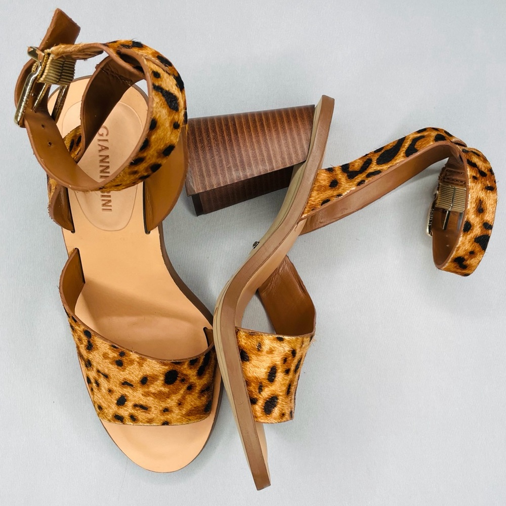 Marilane Leopard Block-Heel Sandals